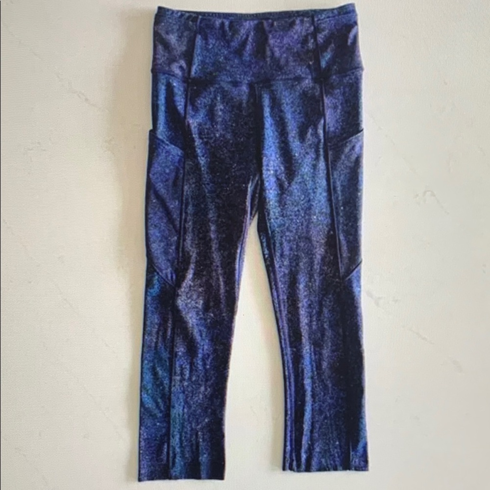 Women's Shimmering Navy Leggings